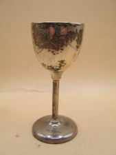 Antique Sterling Silver Goblet Shaped Shot Cup Glass John Rose Birmingham 1916
