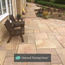 Natural Indian Sandstone Paving Camel Buff Patio Slabs Mixed sizes | 19sqm