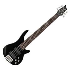 Chicago 6 String Bass Guitar by Gear4music Black