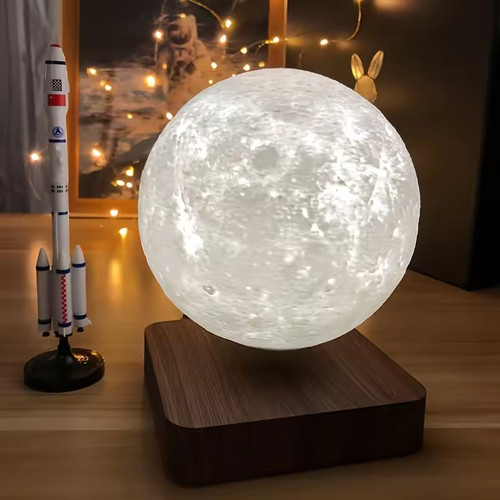 Levitating moon lamp magnetic - levitating,