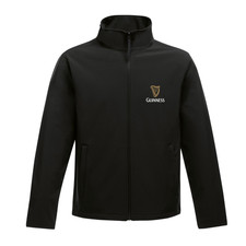 Guinness Bar Workwear Event Lightweight Full Zip Softshell Jacket Black