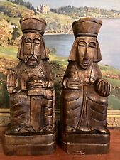 LARGE CARVED WOODEN KING &