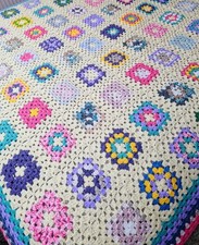Handmade crochet blanket throw - crochet,