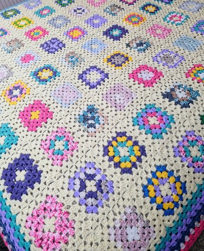 Handmade crochet blanket throw - crochet,