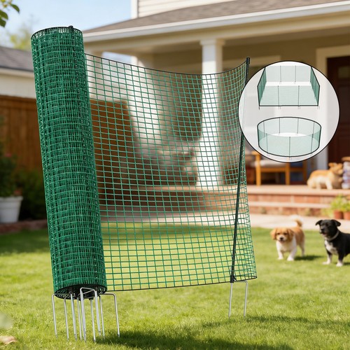 Barrier fencing mesh - fencing, pins