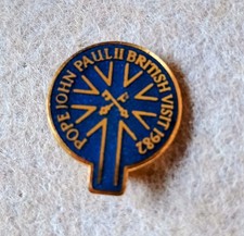 Pope John Paul II British Visit 1982 Commemorative Lapel Pin Badge  Catholic