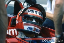 Niki Lauda Brabham BT48 cockpit close up, F1 1979 - Colour Photo