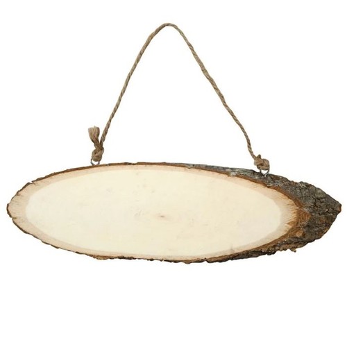 Wood slice door sign - wood,