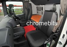 2/PAIR BLACK FABRIC TAILORED SEAT COVERS FOR SCANIA G P R SERIES RHD NEW