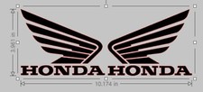 (X2) Honda Wings Decals Stickers Pair Quad Motorbike ATV Mower Tank glass