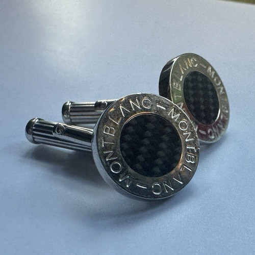 Montblanc silver black - black, round