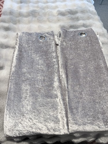 Pair silver velvet - silver,