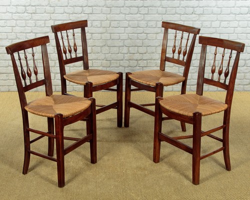 Antique set four rush - set, of