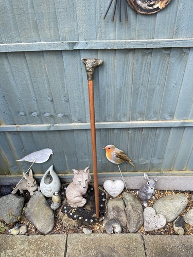 Walking stick wolf head - stick,