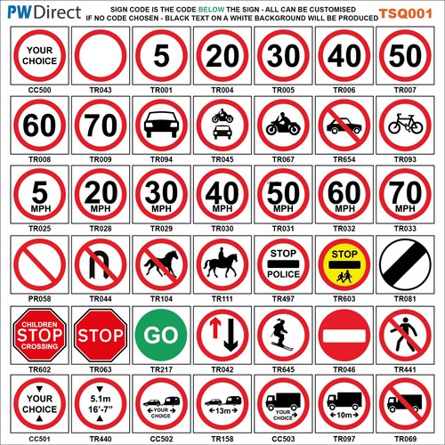 Sign custom road traffic - custom,