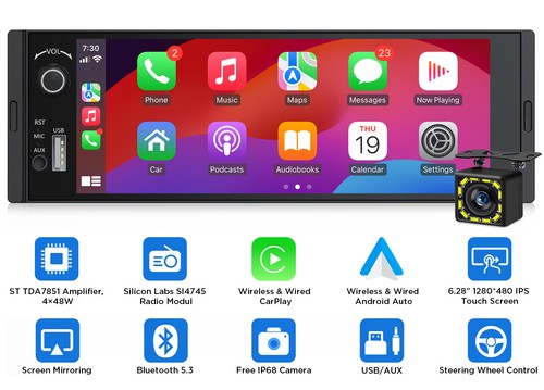 Car stereo 1din wireless - 1din,