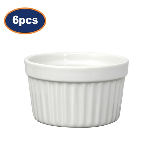 White ramekin bowl ceramic - white,