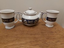Tetley Tea Pot and Two Mugs -