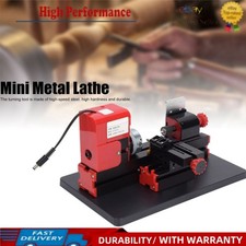 Mini Motorized Lathe Machine 24W Tool Metal Woodworking Hobby Modelmaking