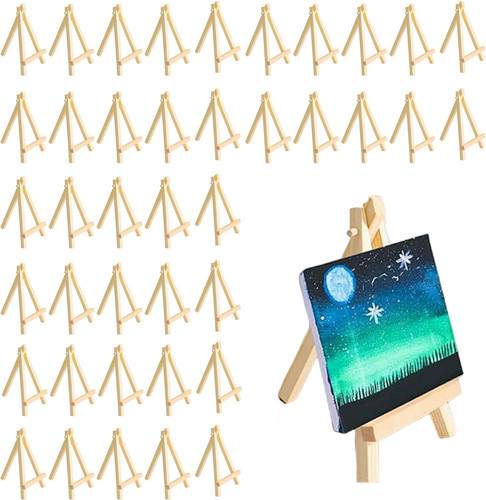 40pcs wooden mini - wooden, easel