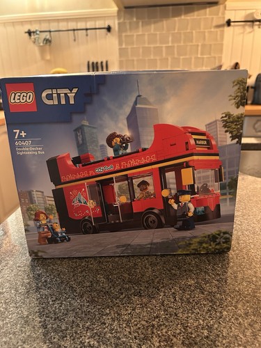 Lego city red double decker - red, double-decker