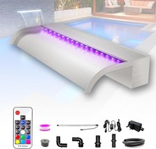 60cm Pond Waterfall Blade Kit, 304 Stainless Steel Curved Waterfall Feature Spil