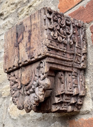 Antique hand carved wooden - carved,