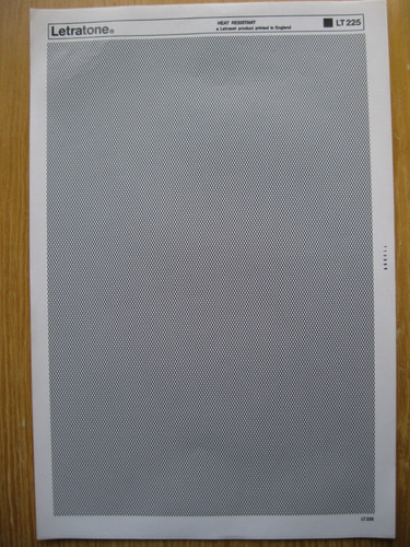 Letraset letratone sheet - 1,
