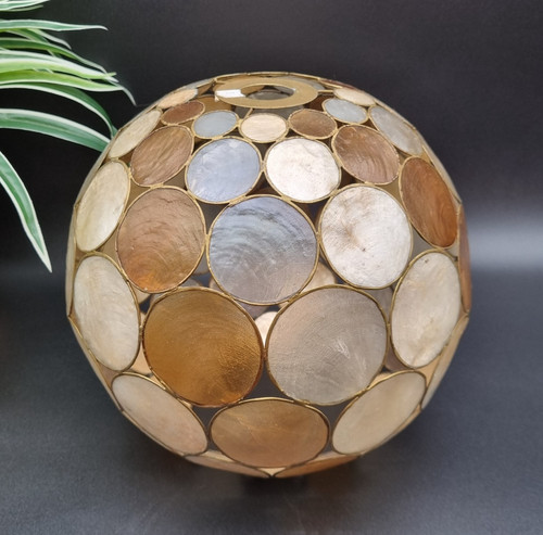 Vintage capiz shell globe - vintage,