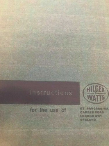 Hilger watts ta3 - &,