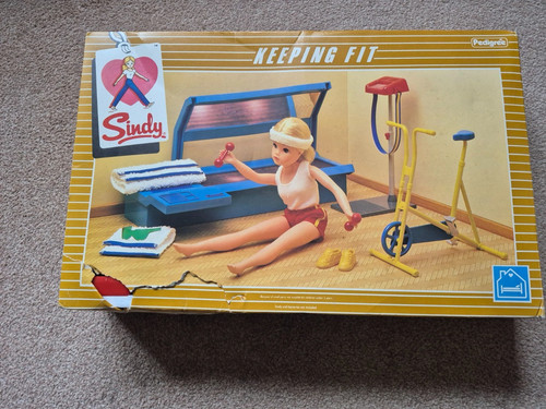 Sindy doll keeping fit - keeping,