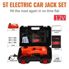 Electric Car Jack with Tire Inflator Pump 12V 5 Ton Hydraulic Car Jack Lift Kit
