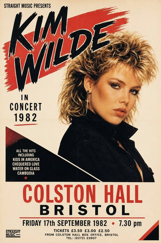 1982 kim wilde concert poster - kim,