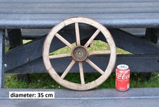 Vintage old wooden cart wagon wheel / 35 cm - FREE DELIVERY