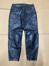 FRANK THOMAS Ladies Leather Motorbike Trousers Ladies UK 16 = 34" Waist (T68)