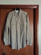 ORVIS- Shirt Mens -Medium-Safari Bush Long Sleeve- Beige - Ex condition 