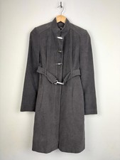Jane Norman Vintage Button Grey Long Trench Coat - Size 10
