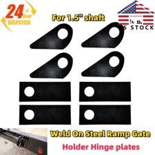 For HD Equipment Trailer 1.5" shaft Weld On Steel Ramp Gate Holder Hinge plates