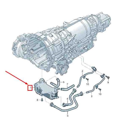 Audi engine oil cooler - engine,
