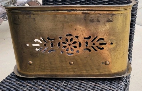 Vintage curved brass victorian - brass,