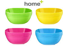 Plastic Cereal Bowls 4 Pack Coloured Square Breakfast Oatmeal Soup Bowls Picnic
