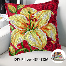 Latch Hook Rugs Cushion Flower