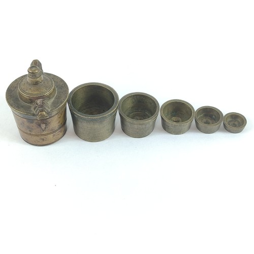 Antique brass nested cup - brass,