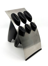 Genuine Global Knives 6 Knife Block - Knives NOT Included - Stainless Steel