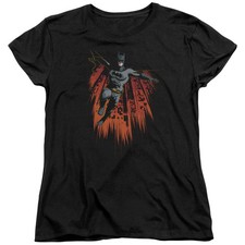 Batman Majestic Womens T Shirt Black Officially Licensed
