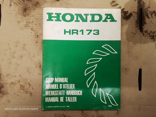 Honda shop manual hr173 - manual,