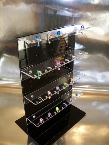 Acrylic earring belly bar - acrylic,