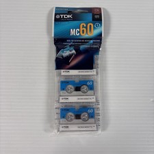 TDK Microcassette MC 60 Tape 3 Pack 60 Minute Tapes New & Sealed - Free AU Post