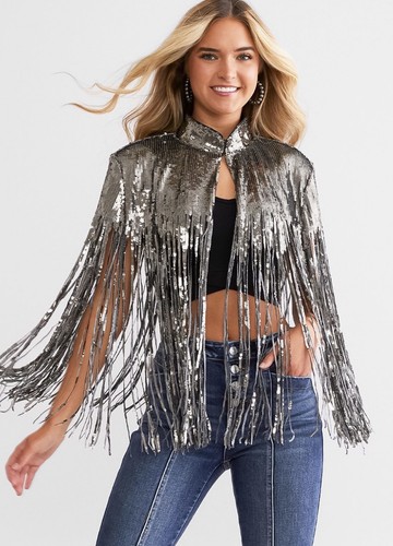 Zara trinny sequin cape size - sequin,