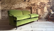 Lounging Around ‘Woodsmoor’ Howard Style Green Velvet Sofa Hand Made in England